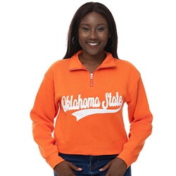 CROPPED 1/4 ZIP SWEATSHIRT