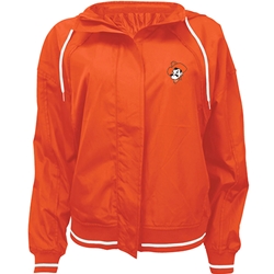 FULL ZIP RAIN JACKET W/ STRIPE TRIM