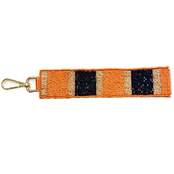 FAN GLAM STRIPES BEADED KEY STRAP