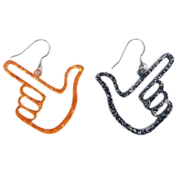 FAN GLAM PISTOLS FIRING GLITTER EARRINGS