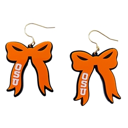 FAN GLAM OSU BOW DANGLES