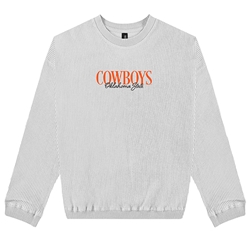 OKSTATE SIGNATURE CORDUROY CREWNECK