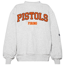 PISTOLS FIRING MOCK NECK CREW