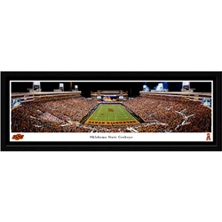 OKLAHOMA STATE END ZONE PANORAMA WITH FRAME