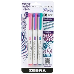 ZEBRA MIDLINER MIX HIGHLIGHTER - COOL 3PK