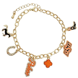 FAN GLAM OKSTATE CHARM BRACELET