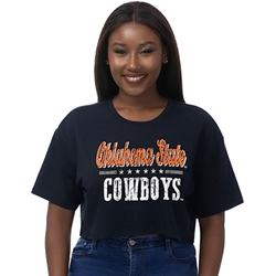OKSTATE BOXY CROP TEE