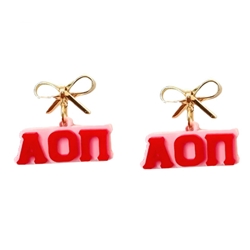 AO PI BOW CHARM DANGLES