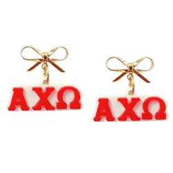 ALPHA CHI BOW CHARM DANGLES