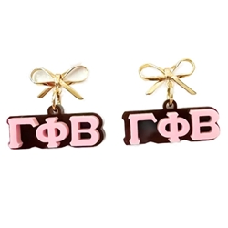 G PHI BOW CHARM DANGLES