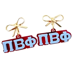 PI PHI BOW CHARM DANGLES