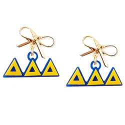 TRI DELTA BOW CHARM DANGLES