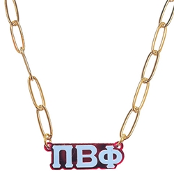 PI PHI CHARM LINK NECKLACE
