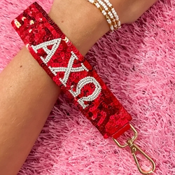 ALPHA CHI SEQUIN KEY STRAP