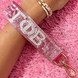 G PHI SEQUIN KEY STRAP