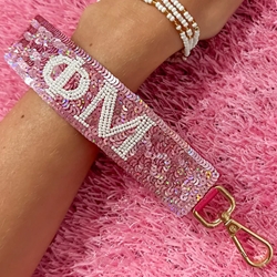 PHI MU SEQUIN KEY STRAP