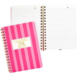 GAMMA PHI STRIPE NOTEBOOK