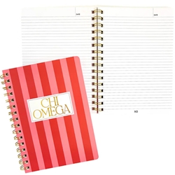 CHI O STRIPE NOTEBOOK