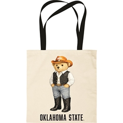 COWBOY BEAR CANVAS TOTE