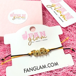 THETA GOLD LETTER CINCH BRACELET