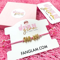 PHI MU GOLD LETTER CINCH BRACELET
