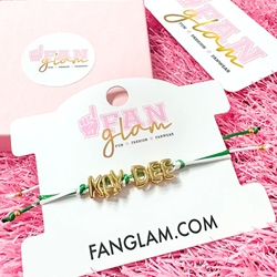 KAPPA DELTA GOLD LETTER CINCH BRACELET