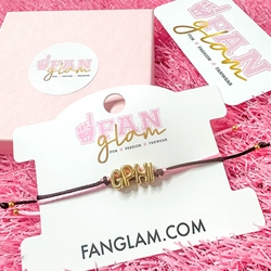 G PHI GOLD LETTER CINCH BRACELET