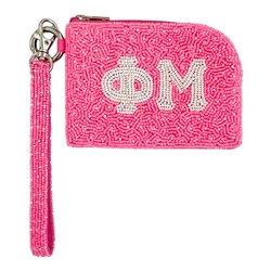 PHI MU BEADED COIN WRISTLET