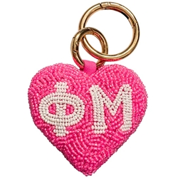 PHI MU BUBBLE HEART CHARM