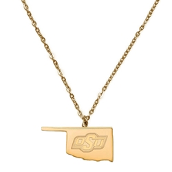 FAN GLAM GOLD OKLA STATE NECKLACE