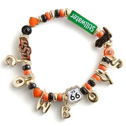 BAUBLEBAR OKSTATE MOTIF SLOGAN BRACELET