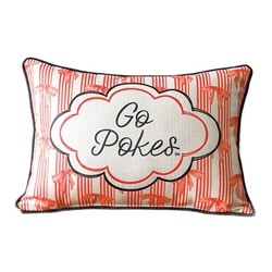 GO POKES BOW PATTERN PILLOW