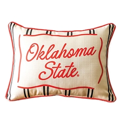 OKSTATE COLLEGIATE STRIPE PILLOW