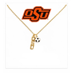 COLOR SHOUT OSU SOCCER CHARM NECKLACE