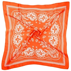 ORANGE SILK BANDANA
