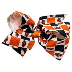 KING CHECKERBOARD COLLEGIATE LOGO BOW