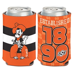OKSTATE BLACK EST 1890 CAN COOLER