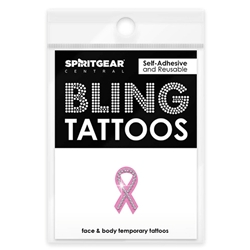 PINK RIBBON BLING TATTOO